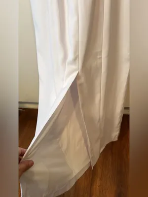NWOT Abercrombie & Fitch White Off Shoulder Midi Dress Pencil Bodycon XXS thumbnail 5