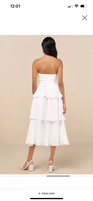 Lulus White Midi Dress thumbnail 2