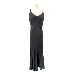 R&M RICHARDS Long Maxi Chiffon Beaded Spaghetti Strap Cocktail Dress thumbnail 5