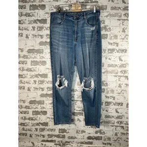 American Eagle | women mom jean denim distressed thumbnail 9