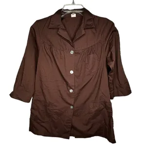 Vintage Abigail Uniforms Brown Polyester Top thumbnail 1
