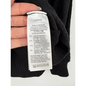 Madewell Mockneck Dolman Sleeve Rib Knit Top Black Long Sleeve Pullover XXS NWT thumbnail 7