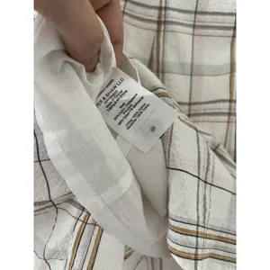 VERONICA BEARD Kaia Tan & White Check Plaid MINI Skirt w/Tie Women's Size XSmall thumbnail 9
