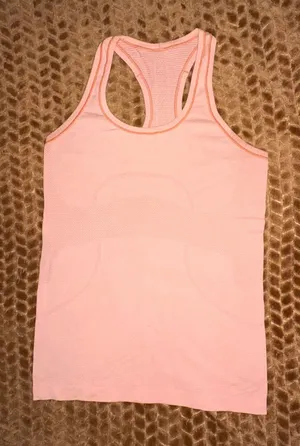 Lululemon Swiftly Tech Racerback Tank Coral Pink Anti-Stink Seamless Run Top 6 thumbnail 1