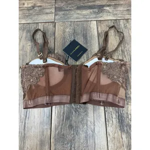 JLUXLABEL Chocolate Brown Lace Bustier Top TJL10285EL Small NWT thumbnail 3