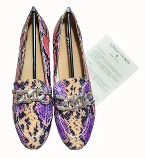 Donald J Pliner Nolin Womens Snake Mini Viper Leather Loafers Size 6 thumbnail 1