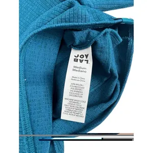 JoyLab Turquoise Blue Marl Long‎ Sleeve Cropped Fit Seamless Tee Top Size Medium thumbnail 6