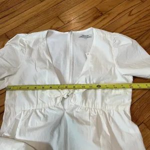 Madewell NWT Tie-Front Mini Dress‎ in White Size 0 thumbnail 10