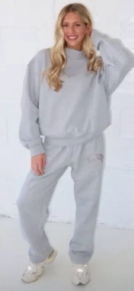 Kaete Gray Cozy Boyfriend Fit Grunge Sweatpants Sz L/XL Indie Sleaze Vibes Fall thumbnail 1