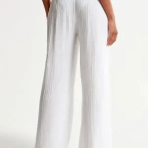 White linen pants with tie waist thumbnail 4