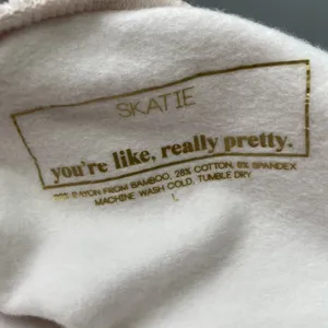 Skatie Salty Blonde Lounge Hoodie Size Large Soft Bamboo Knit Sweatshirt Tunic thumbnail 5