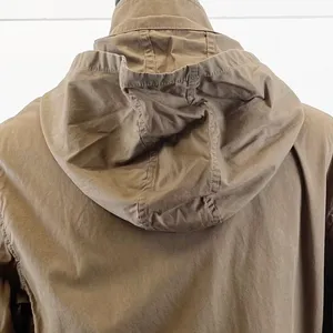 Club Monaco Womens Jacket‎ Hooded Lightweight Casual Utility 100% Cotton Brown S thumbnail 7