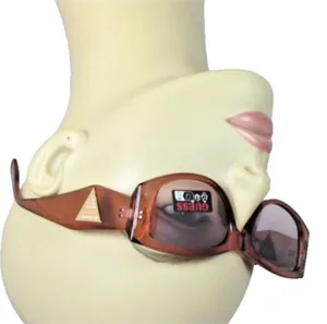 GUESS Translucent Brown Sunglasses Gold Rhinestone-Accented Logos GO00086-45B thumbnail 1