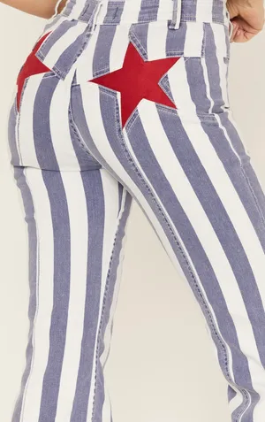 Free People Firecracker Stripe Flare Pants thumbnail 1