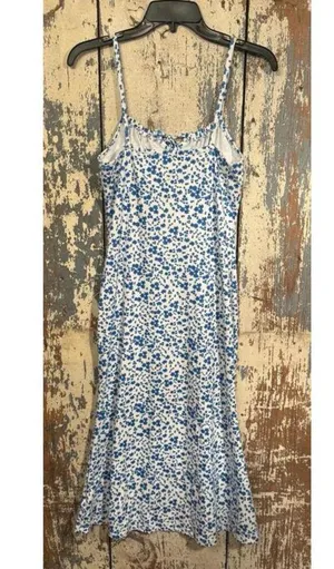 Blue and White Floral Summer Dress size Small thumbnail 3