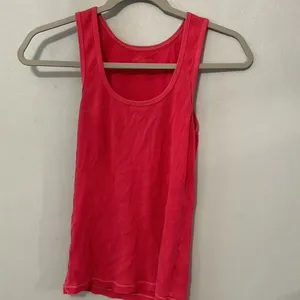 American Eagle Women Tank Top Ribbed Scoop Neck Pink Small thumbnail 2