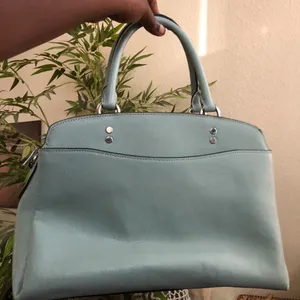 Coach Lillie Carryall Light Pastel Blue Satchel Hand bag Purse A2223 - 91493 thumbnail 3