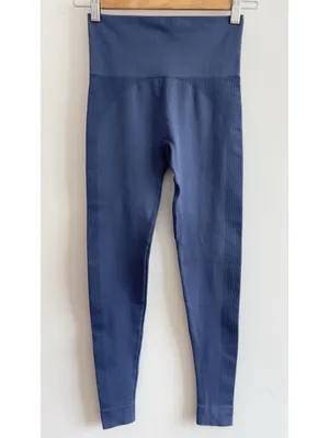 SET Active Sculptflex Seamless High Rise Leggings Blue XS Athleisure Yoga thumbnail 2
