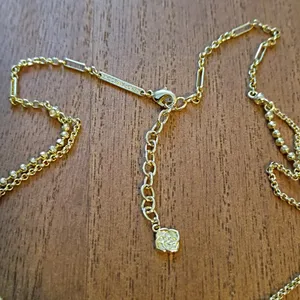 Kendra Scott Gold Layered Necklace with Geometric Charms thumbnail 5