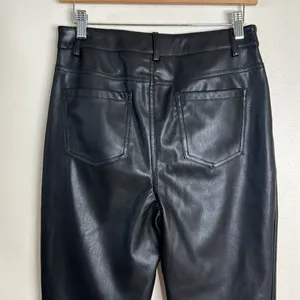 Guess Women's Faux Leather Pants Trousers Festival Rave Preppy Black Size M thumbnail 9