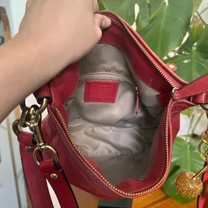 Red Coach Crossbody Bag Leather thumbnail 10