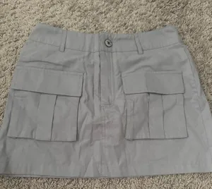 Cargo Mini Skirt Light Grey Gray thumbnail 1