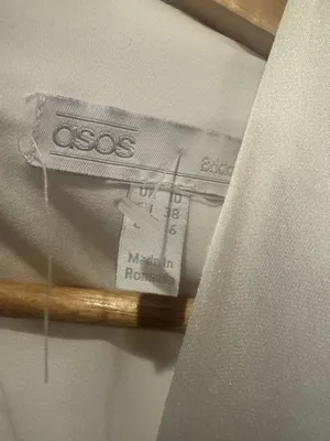 ASOS Sadie Pleated Plunge Wrap Wedding Dress Size 8 thumbnail 7