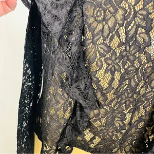 Set 2 Divided Shirts Sz M Black Lace Crochet Sweater Shirt H&M HM Top thumbnail 8