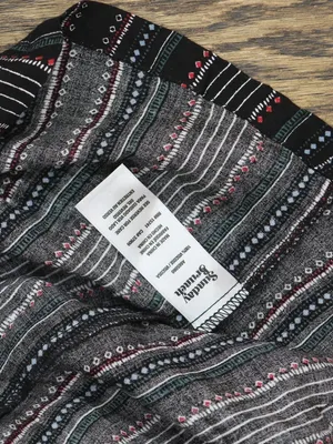 Sunday Brunch Notch Collar Pajama Set A665060 Multi Black M thumbnail 7