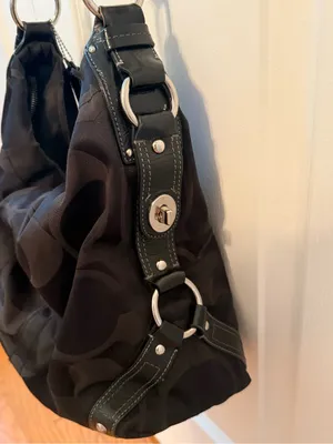 Y2K Coach Carly Bag in Black Signature Canvas thumbnail 6