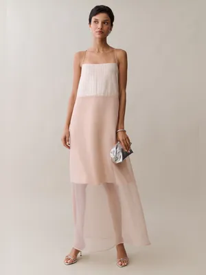 NWT Few Moda Lumen Dress size Small S champagne sequin maxi thumbnail 3