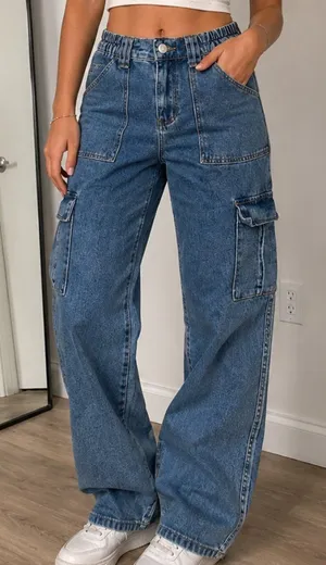 PacSun Denim Cargo Style Jeans Size Small thumbnail 1