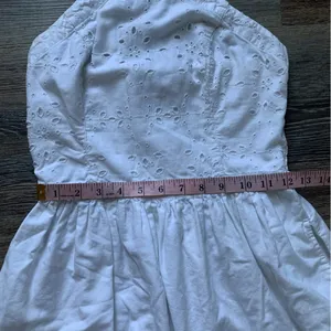 Abercrombie & Fitch White Eyelet Mini Dress S thumbnail 4