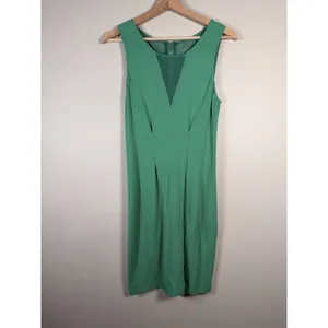 Aiko Green Sleeveless Sheath Dress Women’s Size Small Mesh Work‎ Career Cocktail thumbnail 3