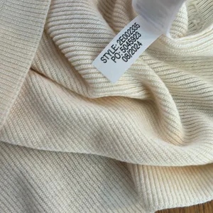Vineyard vines Cream popover open collar knit polo Sweater poly wool blend M thumbnail 6