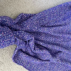Mermaid Snuggle Blanket Purple pink white Adult Size Tail Knit Sleeping Bag thumbnail 14