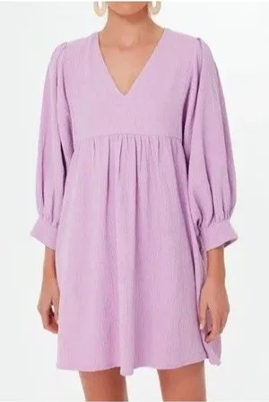 NWT Tuckernuck Pomander Place Lavender Gauze Millie Dress Pockets Size Large thumbnail 1