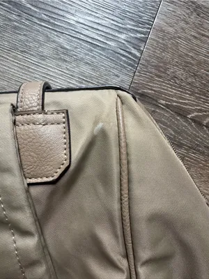 Tutilo New York Tan Khaki Nylon Backpack Tote Bag thumbnail 5
