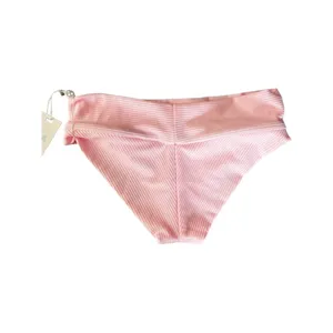 NWT FRANKIE'S BIKINIS Low Cut Ribbed Cheeky Bikini Bottom Ligh Pink XS thumbnail 4