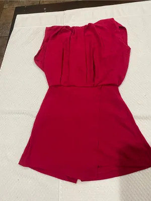 ZARA Women’s Red Sleeveless Romper thumbnail 1
