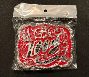 Western 4x3 Hooey Red Silver Cowboy Belt Buckle for 2'' Belt Hebilla Vaquero Unisex I have a couple of these, so let me know if you want to make a deal for more than 1. thumbnail 2