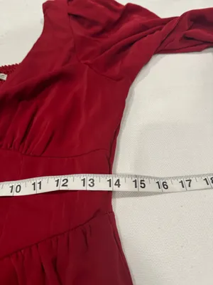 Abercrombie Red Long Sleeve Mini Dress thumbnail 8
