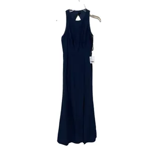 Dessy Collection Diamond Cutout Back Trumpet Gown‎ with Front Slit 3029 Size 4 thumbnail 3