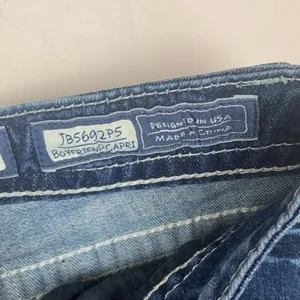 Miss Me size 30 boyfriend capri jeans denim chunky stitch crop thumbnail 4