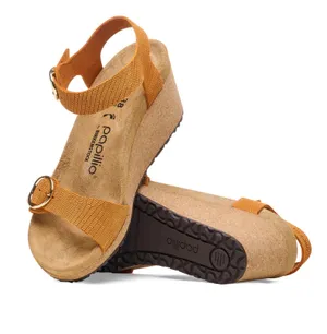 Birkenstock Papillio Soley Embossed Wedge Sandals Burnt Orange Leather Size 38 NWOT thumbnail 3