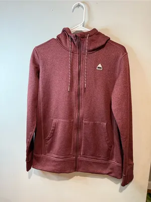 Burton Men's Full-Zip Hoodie in Burgundy thumbnail 10