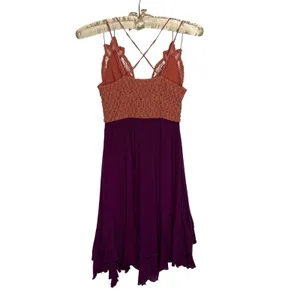 Free‎ People Adella Dress Small Pink Boho Festival Goth Fairy Whimsy Romantic thumbnail 5