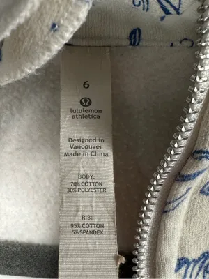 Lululemon Scuba Hoodie II 6 Manifesto Script White Blue Rare Vintage Y2K‎ thumbnail 8