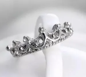 Silver Princess Crown Ring thumbnail 2