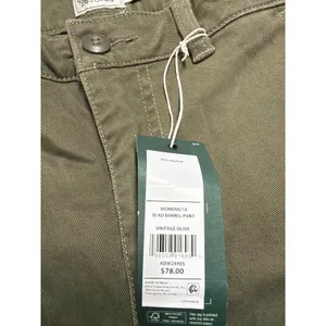 Alpine Design Womens Barrel Pant Vintage Olive High Rise 10 Relaxed Cropped thumbnail 4
